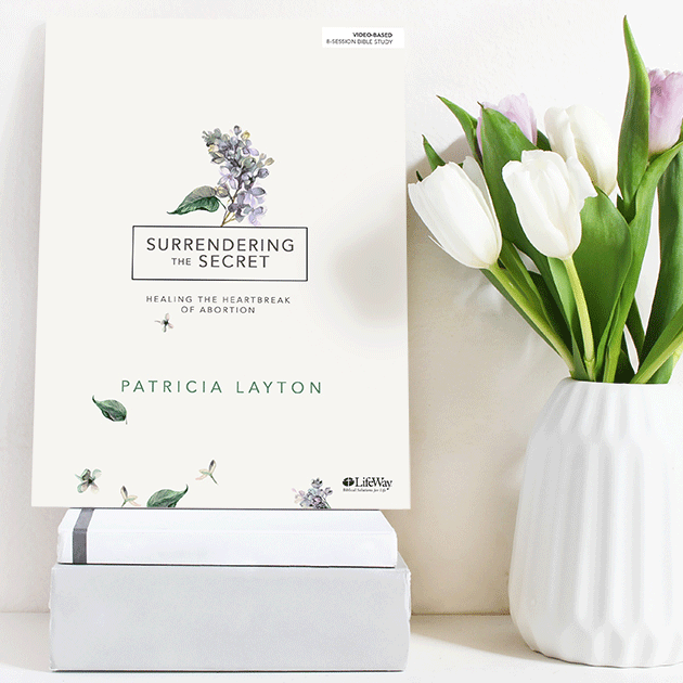 Surrendering the Secret book and tulip vase